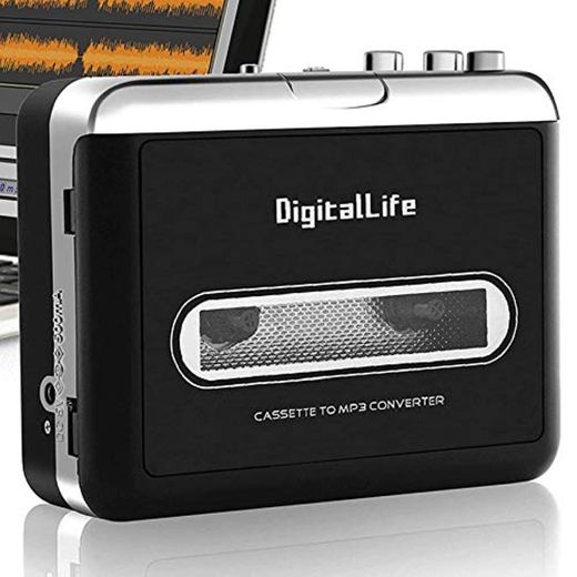 Portátil Walkman Reproductor de Casetes - DigitalLfie USB Conversor Cassette a MP3