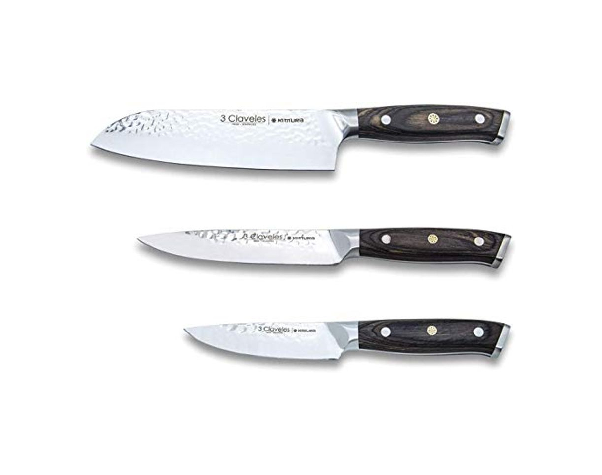 Elemento de la categoría hogar Juego de cuchillos de cocina profesional 3 Claveles Kimura Cuchillo de cocina multiusos menaje de cocina acero inoxidable set de utensilios cocina