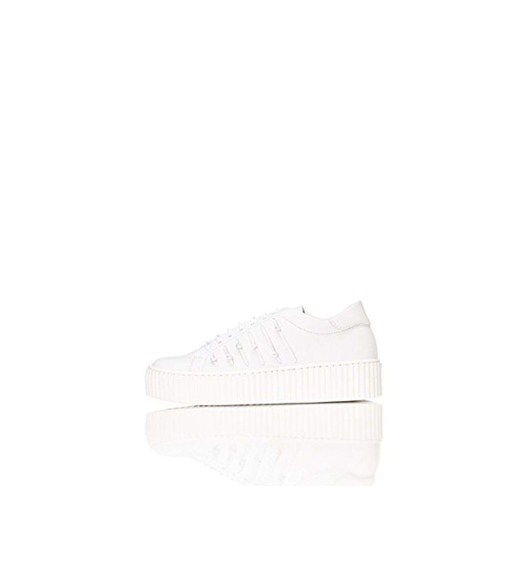 Product find. Zapatillas de Piel para Mujer, Blanco