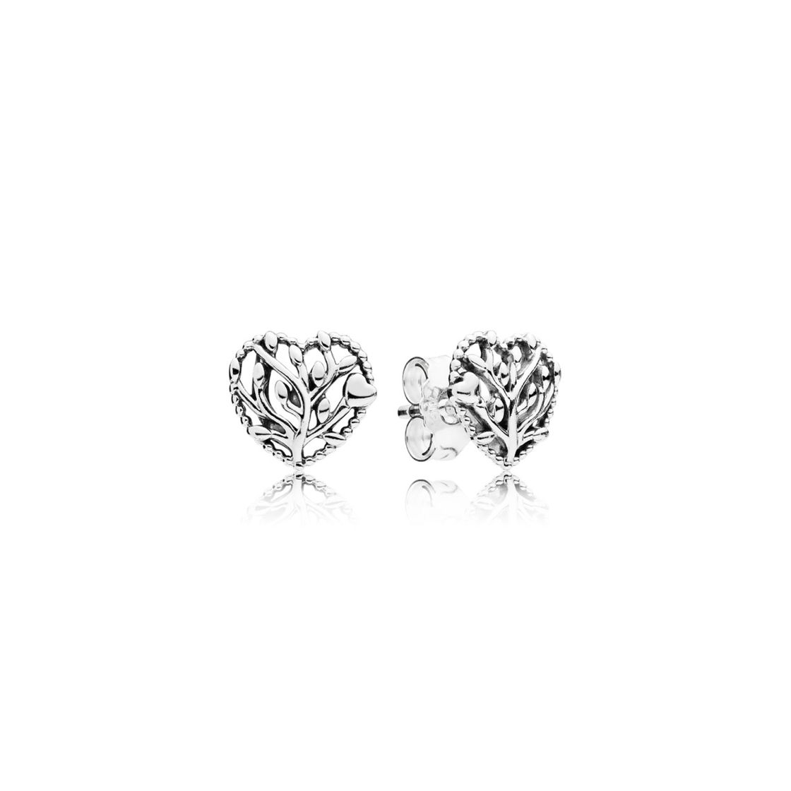 Product Pendientes en plata de ley Corazones Florecientes