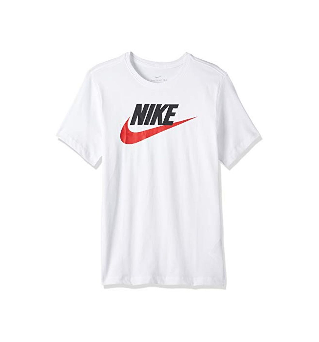 Social NIKE M NSW tee Icon Futura Camiseta de Manga Corta, Hombre, White/Black/