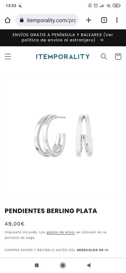 Social Itemporality aros de plata