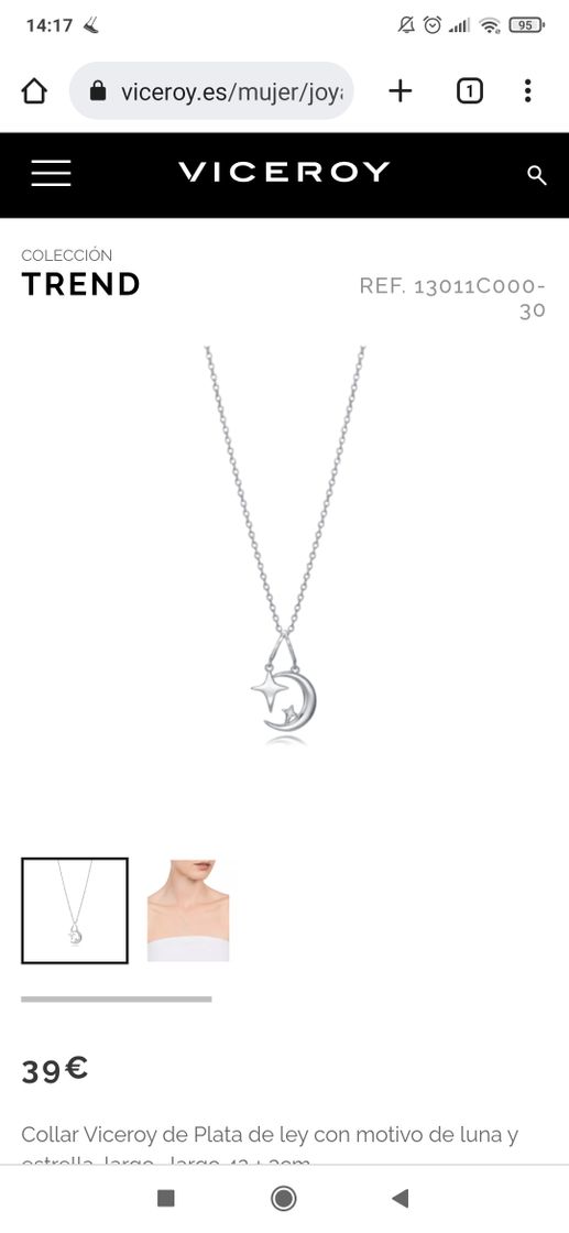 Social Viceroy colgante luna y estrella