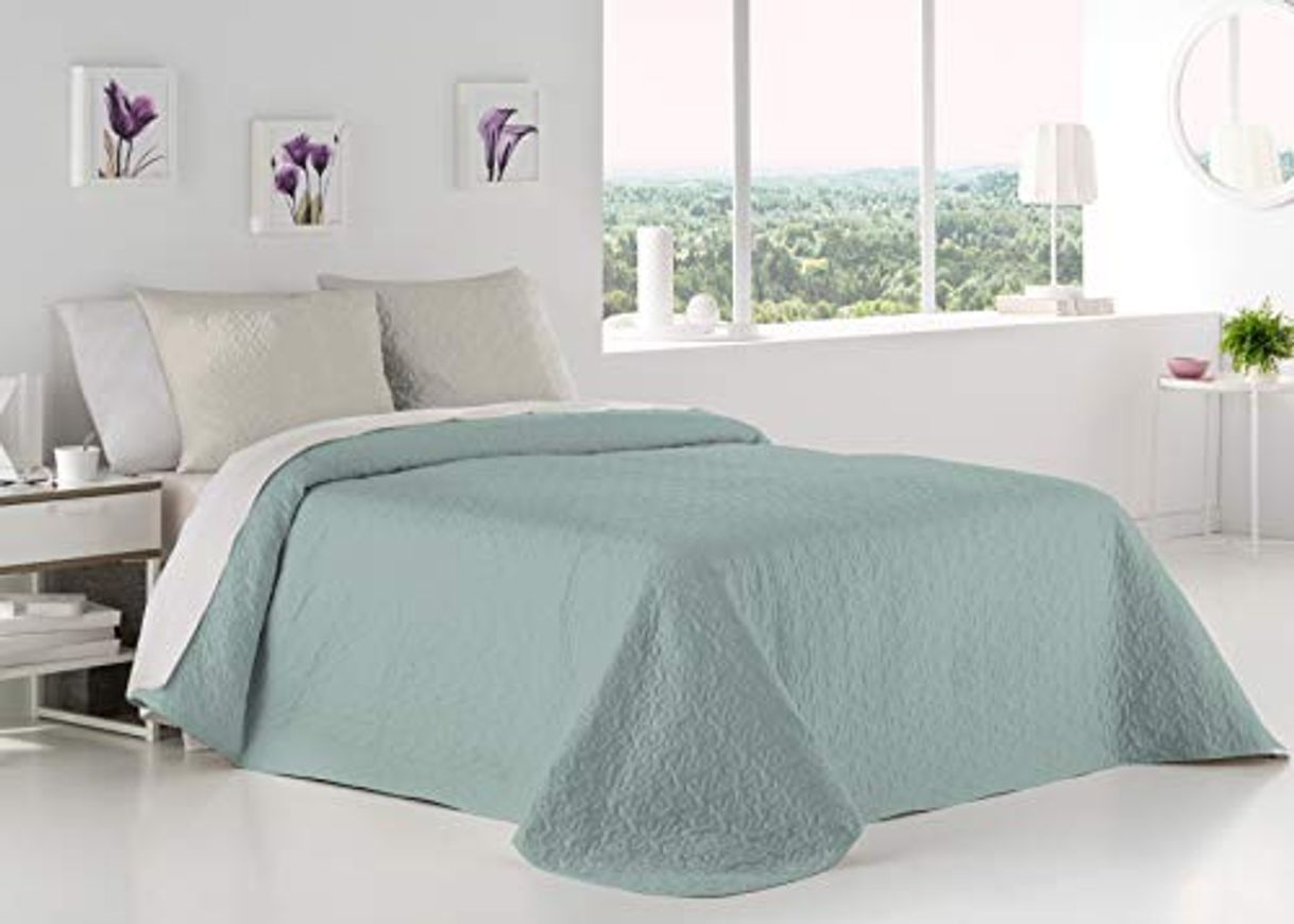 Social ANTILO TEXTIL Colcha BOUTI Reversible Palermo (BEIG/Agua, 180X270 (