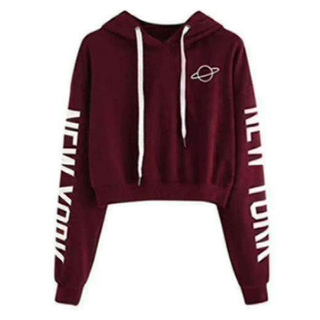 Moda Sweatshirts Women Long Sleeve Hoodie Pullovers Basic Hoodies Burgundy Tops Moletom Feminino Winter Sweatshirt YS45 Burgundy M