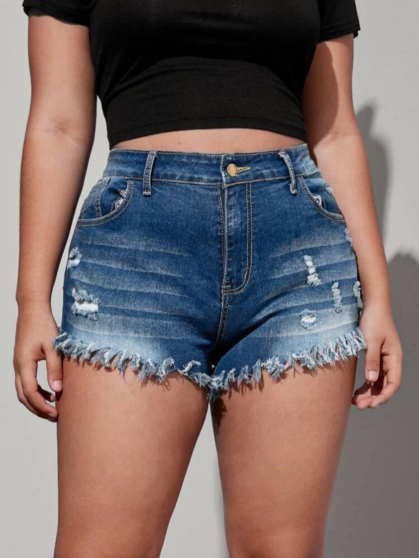 Moda Short plus size shein