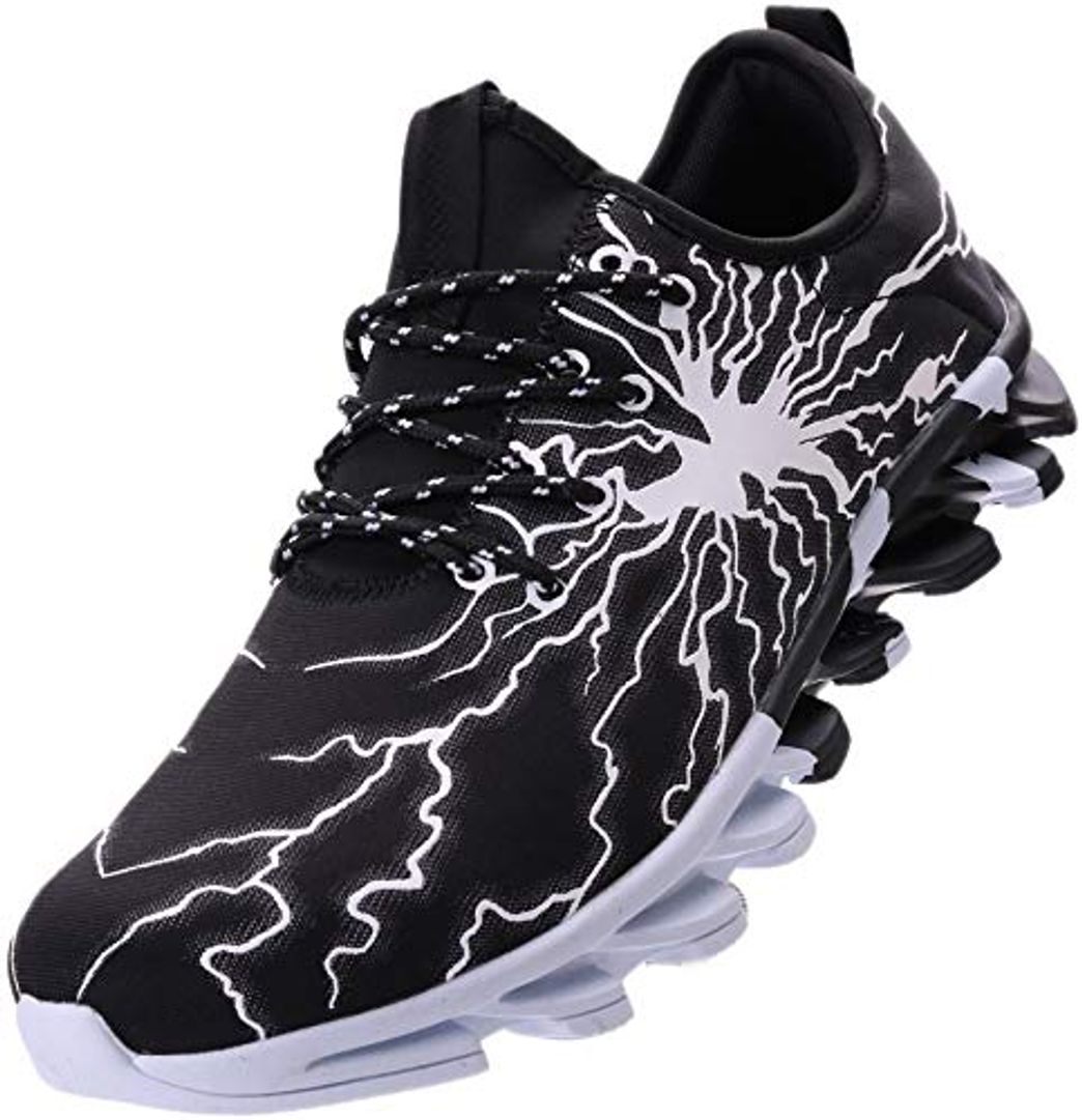 Social BRONAX Zapatos para Correr en Montaña y Asfalto Aire Libre y Deportes Zapatillas de Running Padel para Hombre Blanco Negro 43