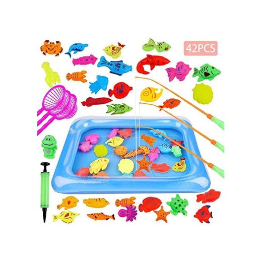 GOLDGE 42PCS Juguete de Pesca para Niño