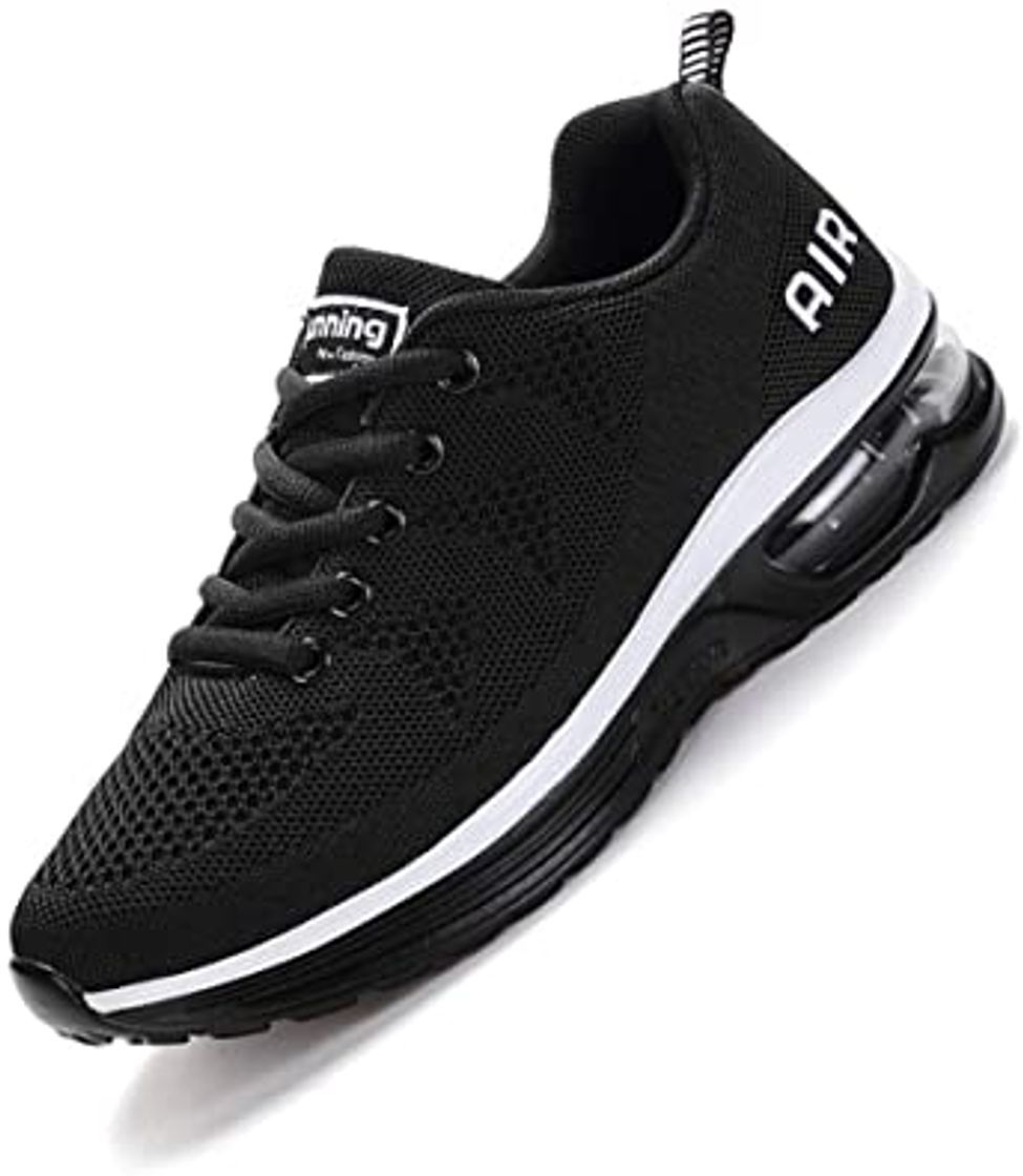 Product Air Zapatillas de Running para Hombre Mujer Zapatos para Correr y Asfalto Aire Libre y Deportes Calzado Unisexo Gray Pink 38