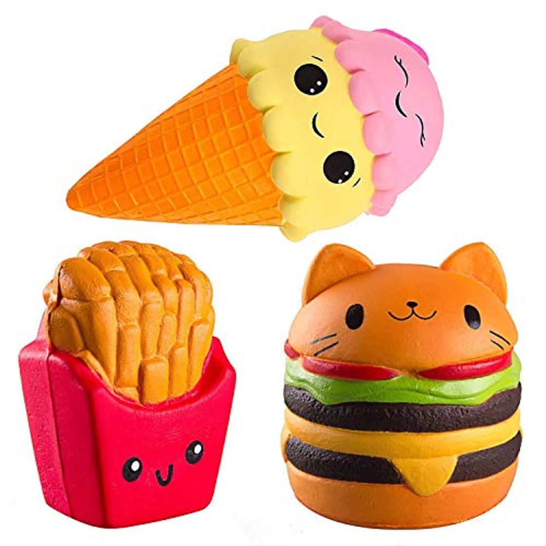 Product ZhengYue Squishy Kawaii Grandes Juguete Niños Squeeze Hamburguesa Patatas Fritas Helad Squishy Slow Rising Pack Descompresión Juguetes Compresivos