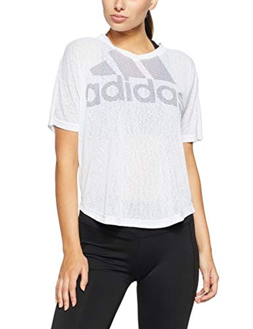 Place adidas CZ8005 S Camiseta Deporte, Mujer, Blanco White, 36