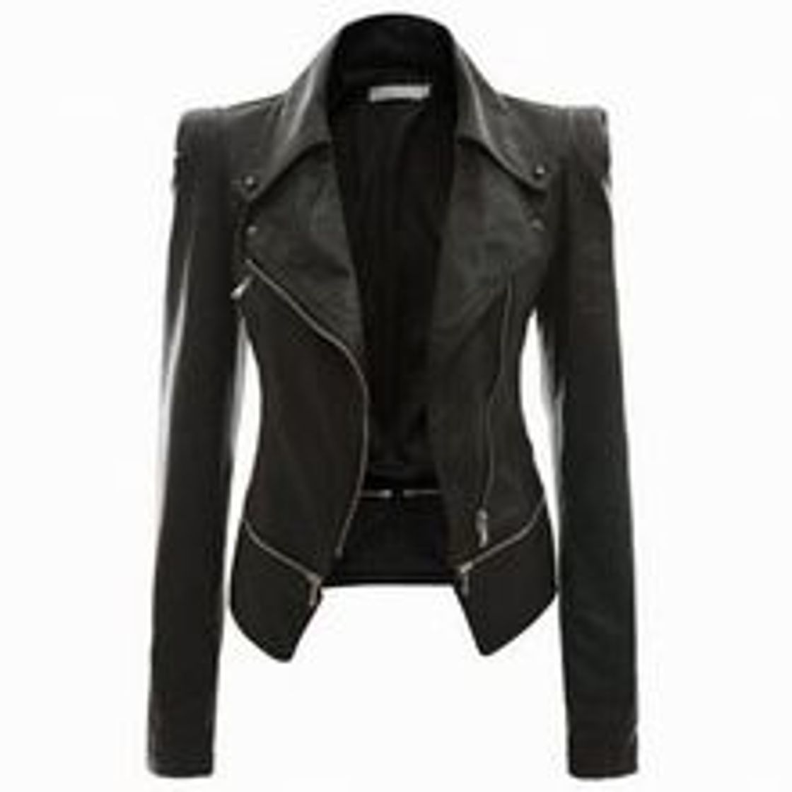De Las Mujeres del Ante Chaqueta de Cuero de la Motocicleta Corto