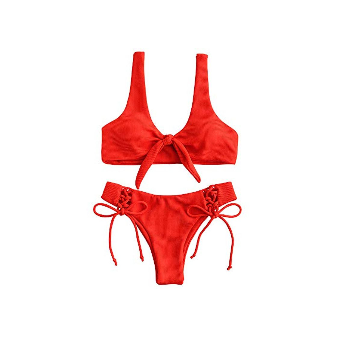 Moda ZAFUL - Bikini brasileño para mujer Color naranja y rojo