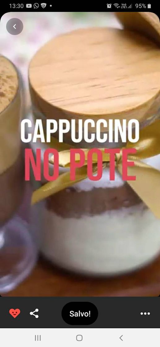 Moda Cappuccino no pote *-* 