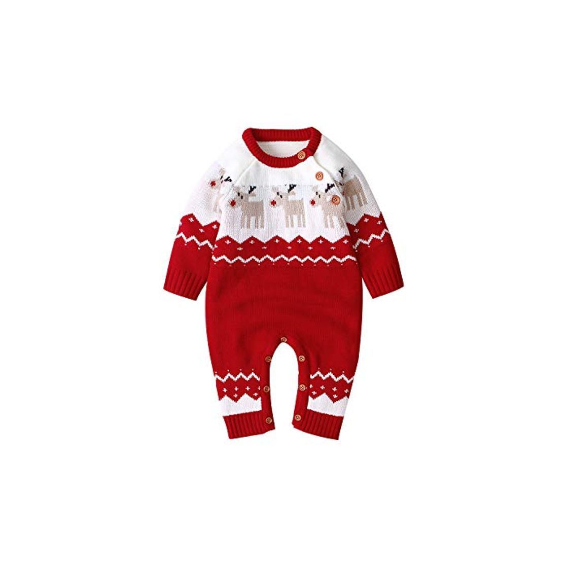 Fashion mimixiong Baby Sweater Romper Conjuntos de Mono de Reno de Navidad