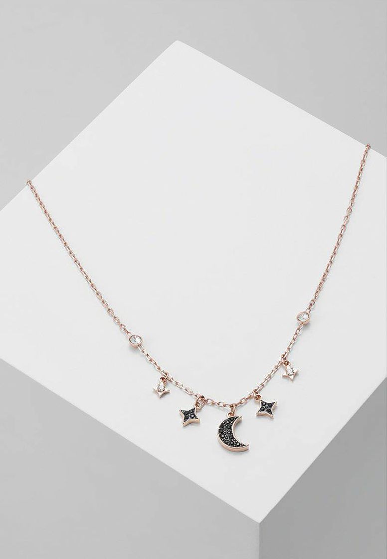 Moda Swarovski DUO NECKLACE MOON - Halskette - jet - Zalando