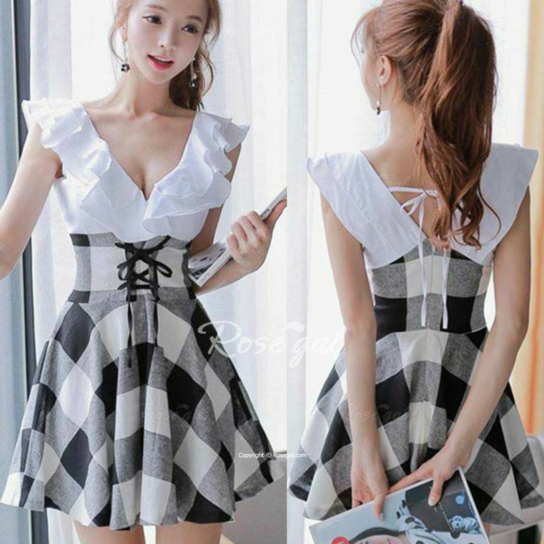 Social Vestido xadrez 