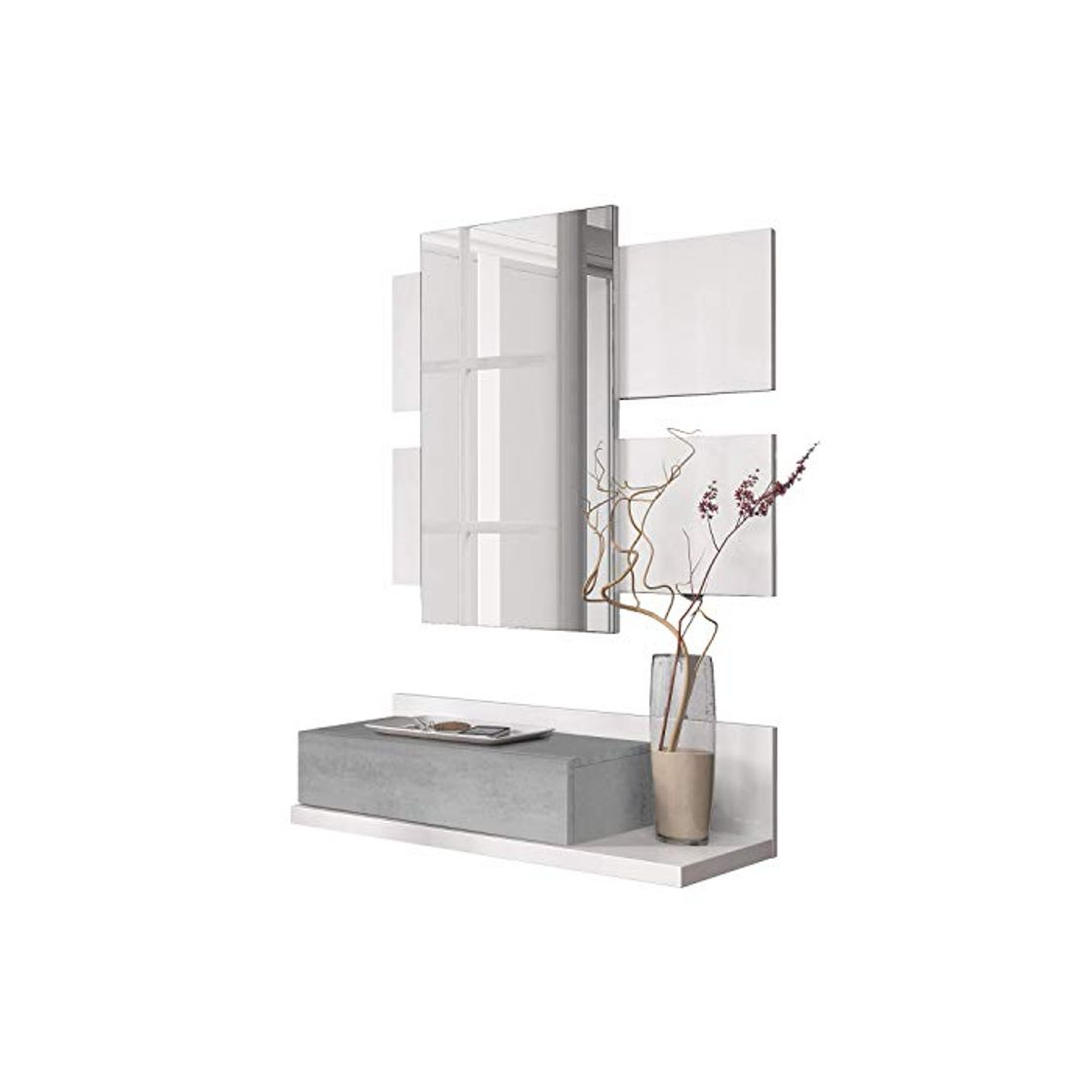 Social Habitdesign 0L6742A - Recibidor con cajón y Espejo, Mueble de entrada Modelo