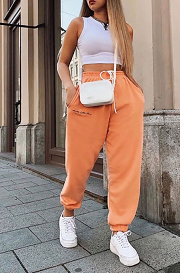 Moda Calça de moletom estilosa😌🧡