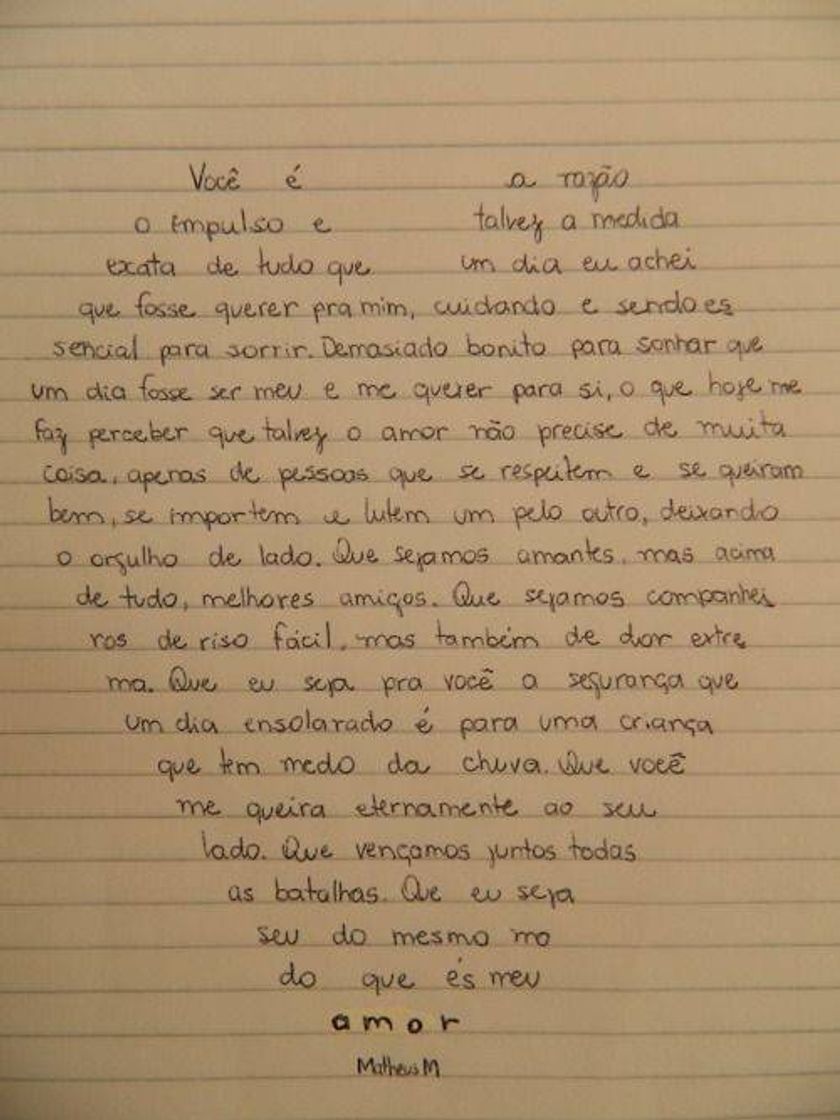 Moda Mensagem pro amor da sua vida..