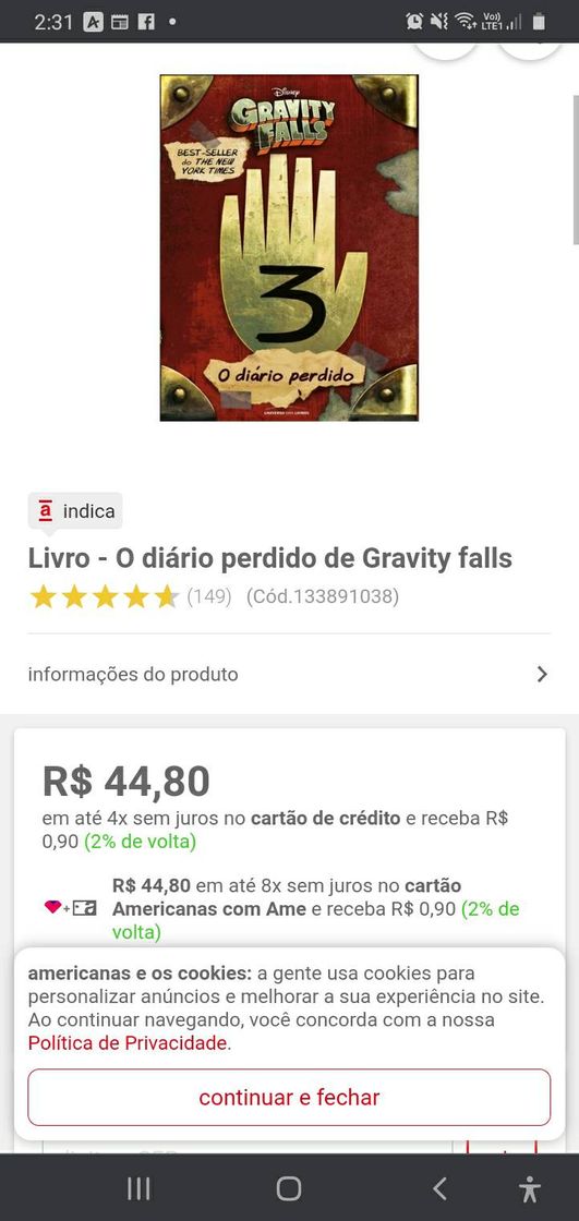 Libro Assim foi o lugar mais barato que eu achei