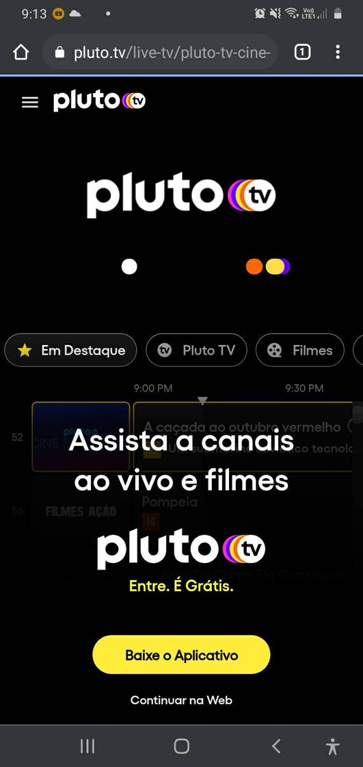 App Pluto TV.