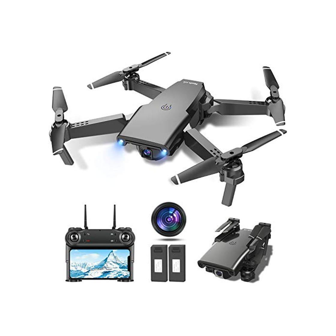 Social tech rc Drone con Cámara HD 1080P, Drone FPV Plegable Drone Profesional