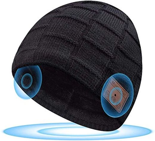 HANPURE Bluetooth Gorro Invierno Hombre Regalos Originales - Gorro con Auriculares Bluetooth