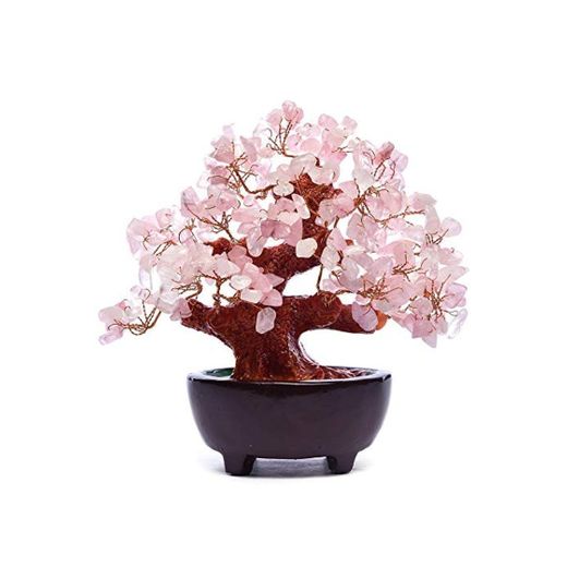 HapiLeap Árbol de Dinero, Gemas Feng Shui Adornos de árbol de Cristal