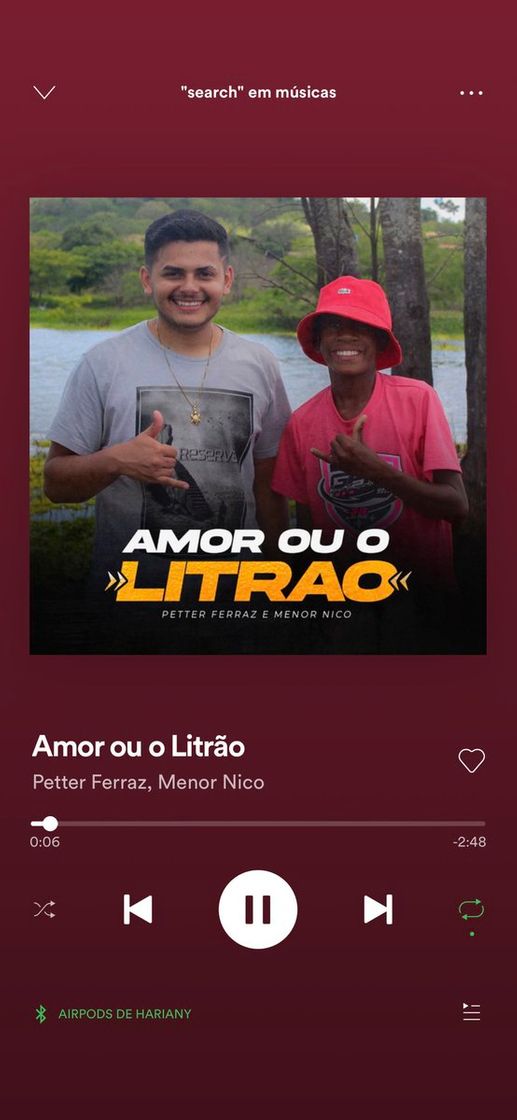 Canción Amor ou o Litrão