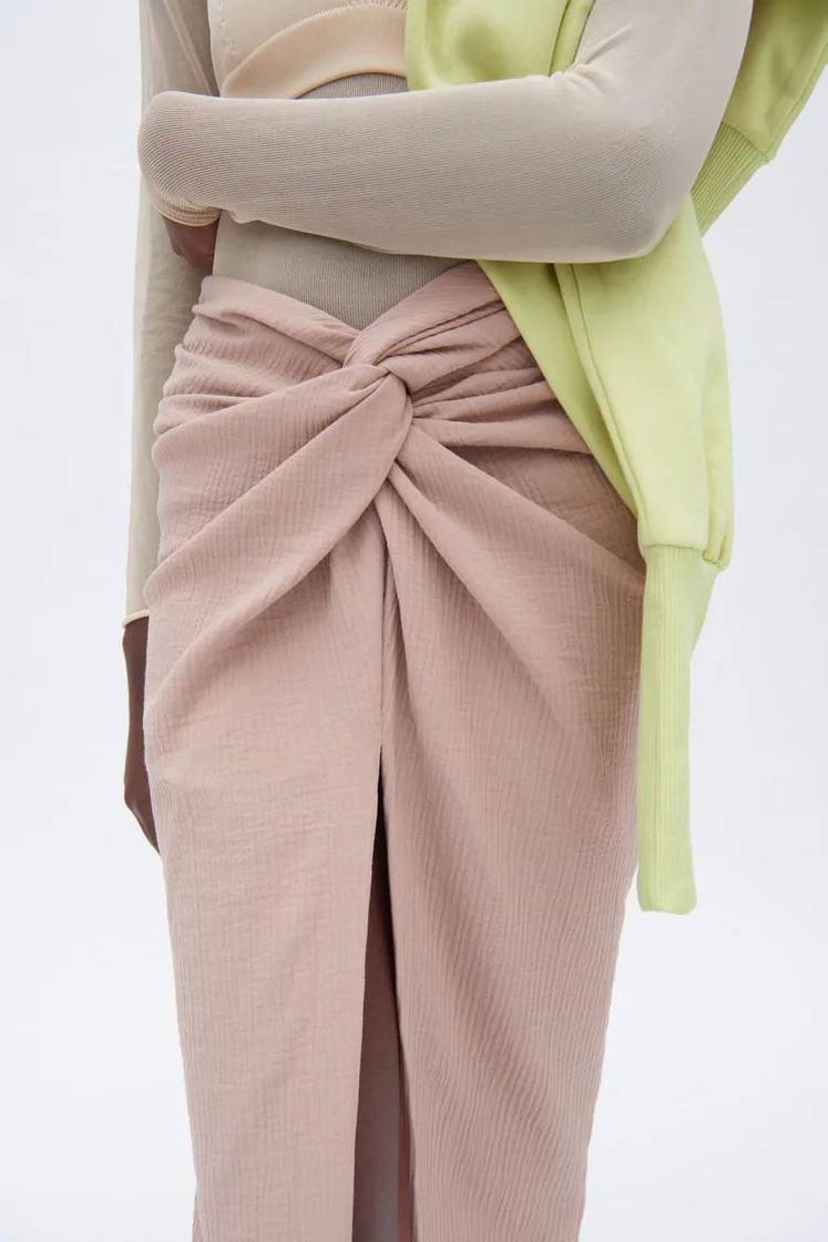 Moda Saia Midi com nó