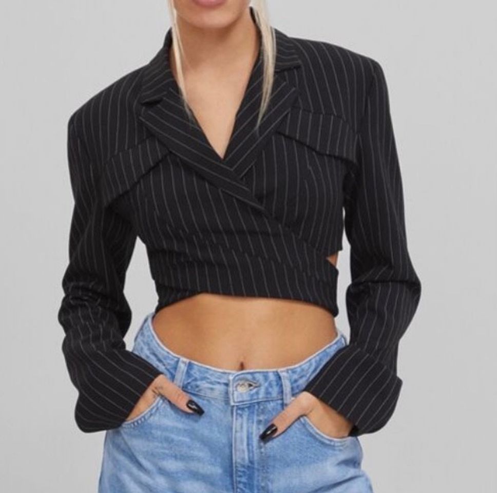 Products Blazer cropped rayas - Mujer