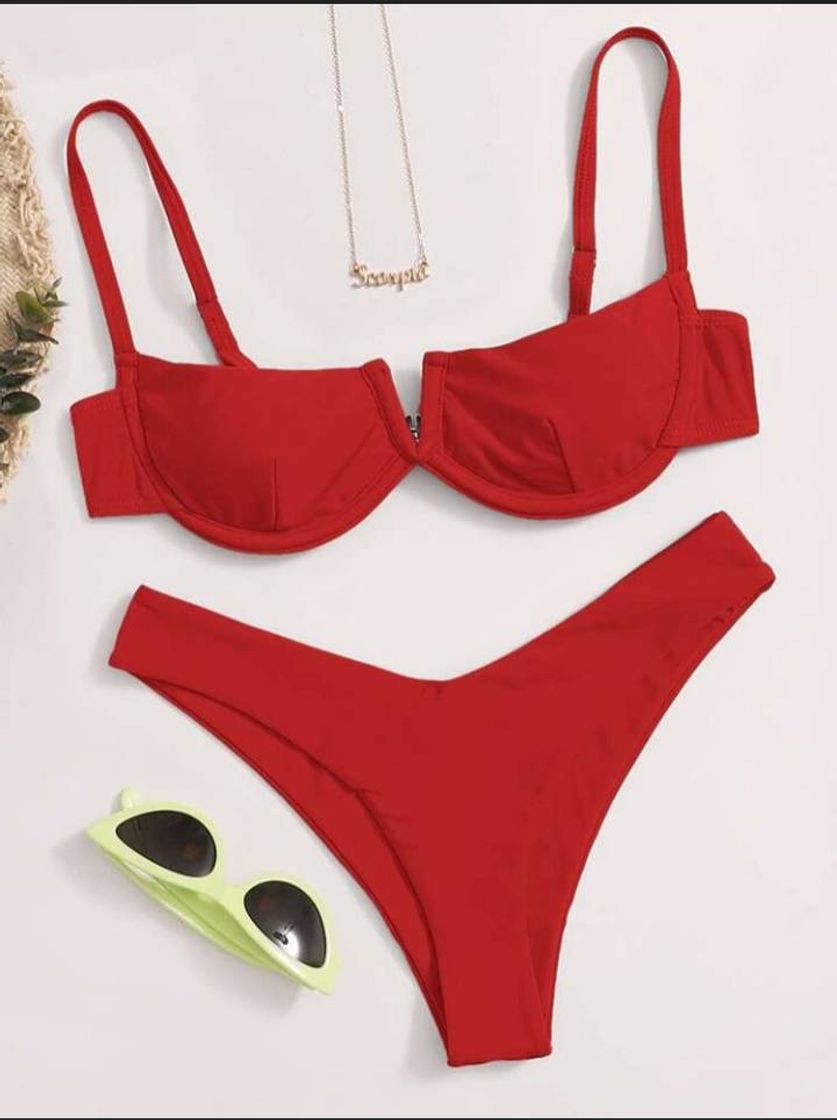 Moda Vermelho Simples Sexy

