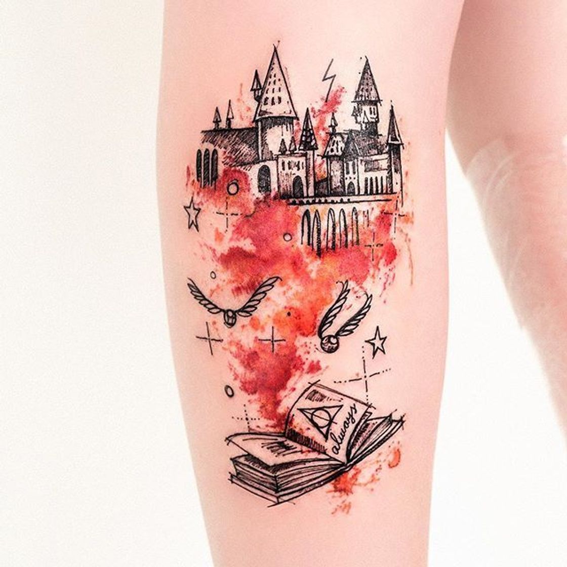 Fashion Tattoo castelo do harry potter