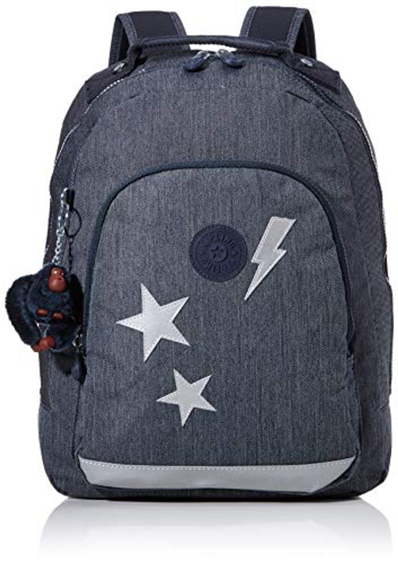 Moda Kipling CLASS ROOM S PATCH Mochila escolar, 40 cm, 16 litros, Azul