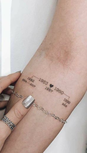 Tatuagem com data significativa 