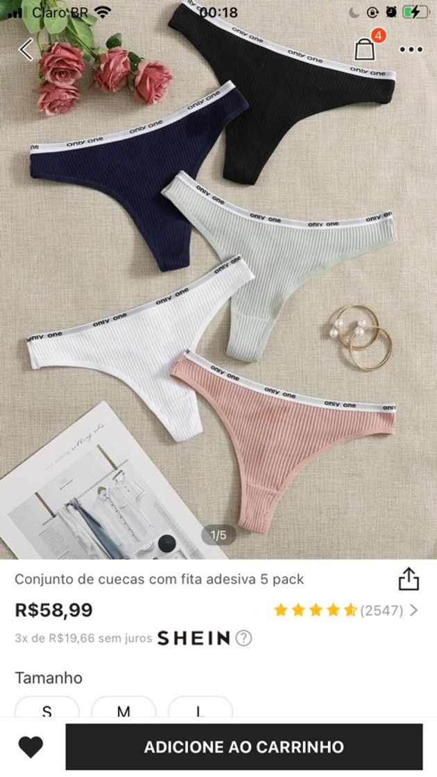 Moda calcinha shein