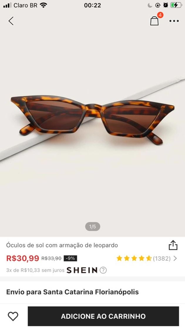 Moda oculos shein 