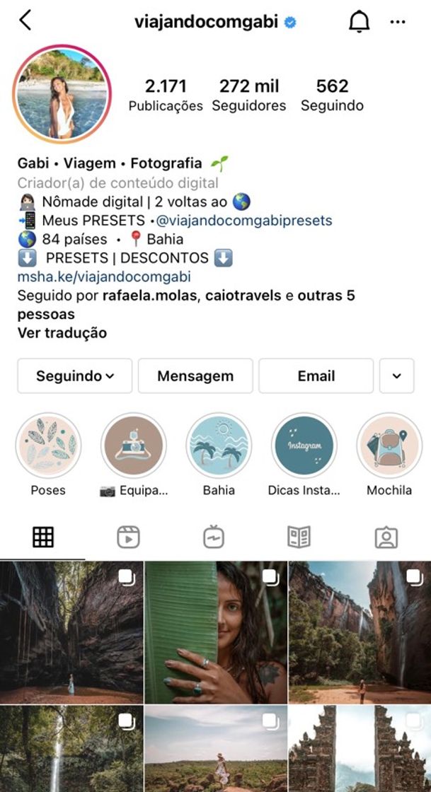 Moda Perfil de viagem @viajandocomgabi