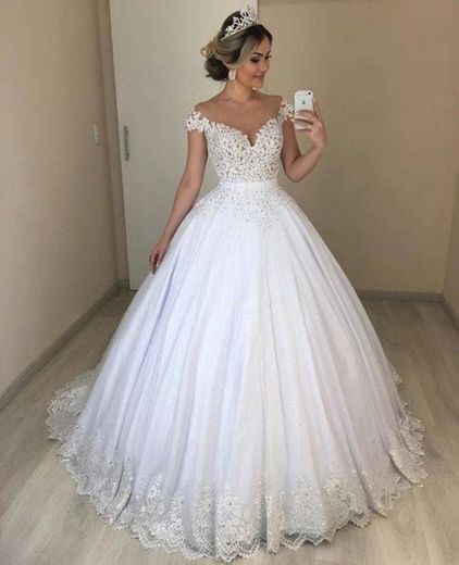 Vestido de noiva estilo princesa 