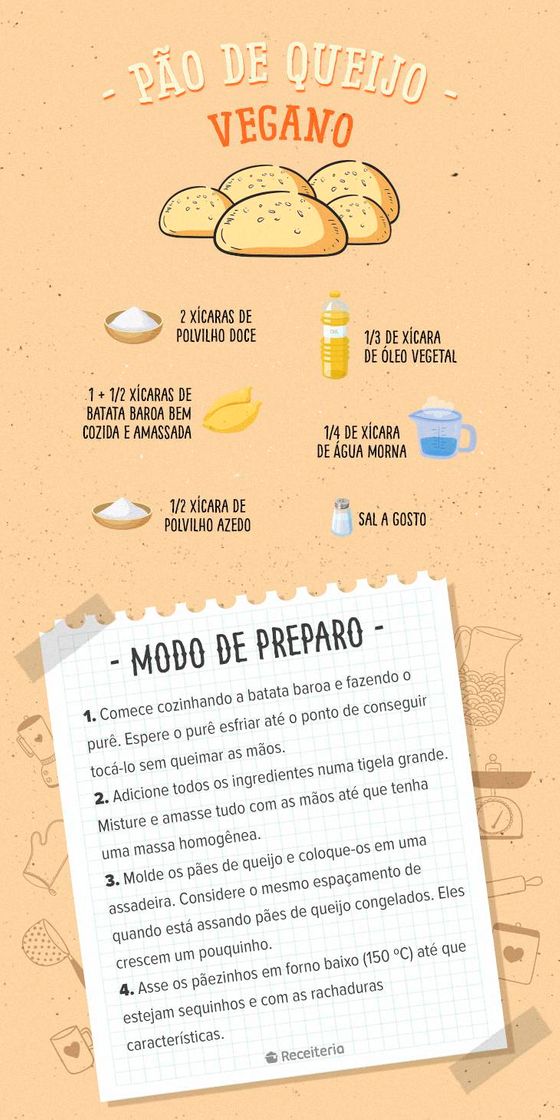 Moda Pão de queijo vegano