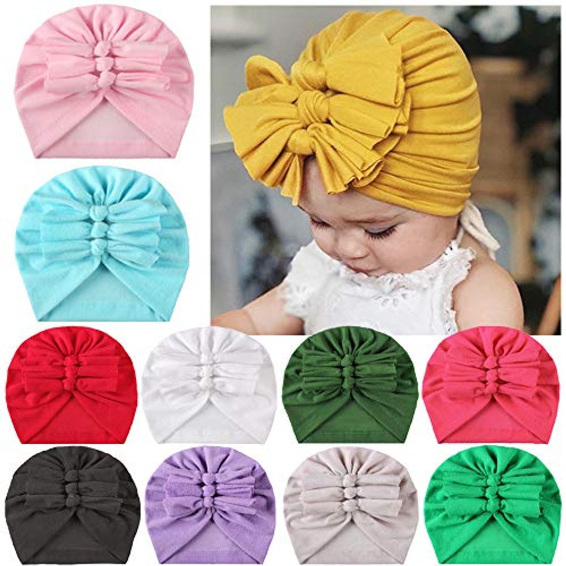 Moda CHSEEA 11PCS Niños Sombrero Beanie Gorras Elásticas Caliente de Punto Arco Venda De Pelo Bebe Vinchas Diadema Turbante Cintas para El Pelo Niñas Accesorios para El Cabello #2