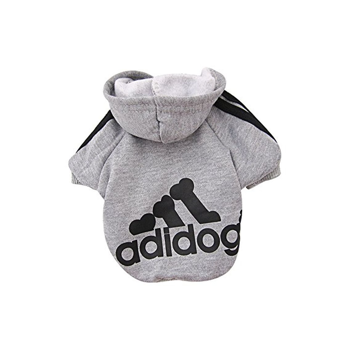 Fashion DULEE adidog perro caliente sudaderas abrigo mono ropa mascota chaqueta suéter algodón Outwear traje gris M