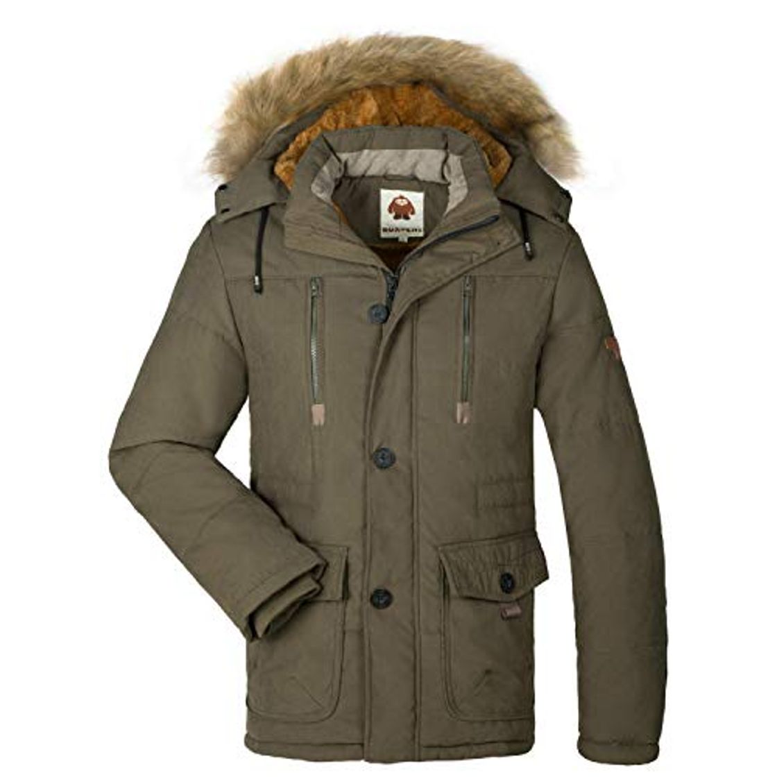 Product HAINES Parka Hombre Abrigo Parka con Capucha Cálido Chaquetas Invierno Hombre Abrigo Militar Verde 3XL