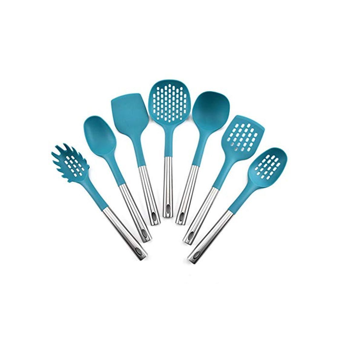 Social Juego De Utensilios De Cocina De Nailon De 7 Piezas Con Mango