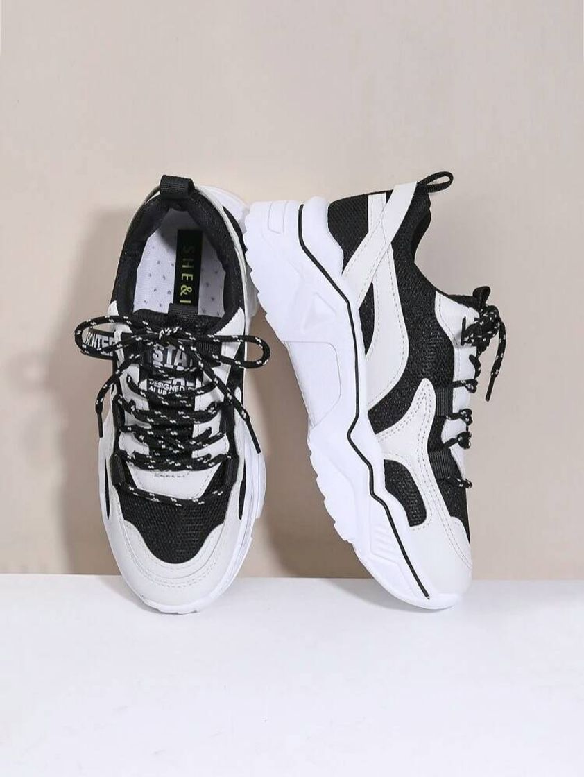 Social Lace-up Front Wide Fit Chunky Sneakers