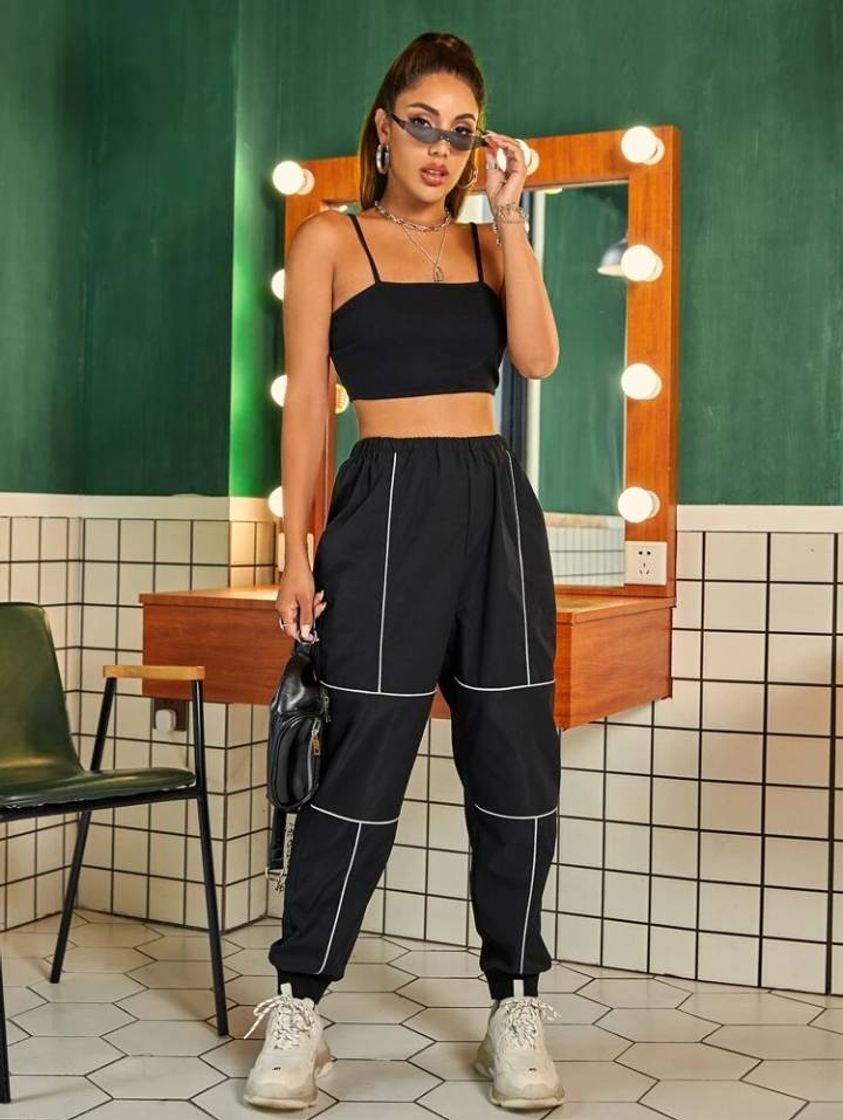 Social calça cargo refletiva 