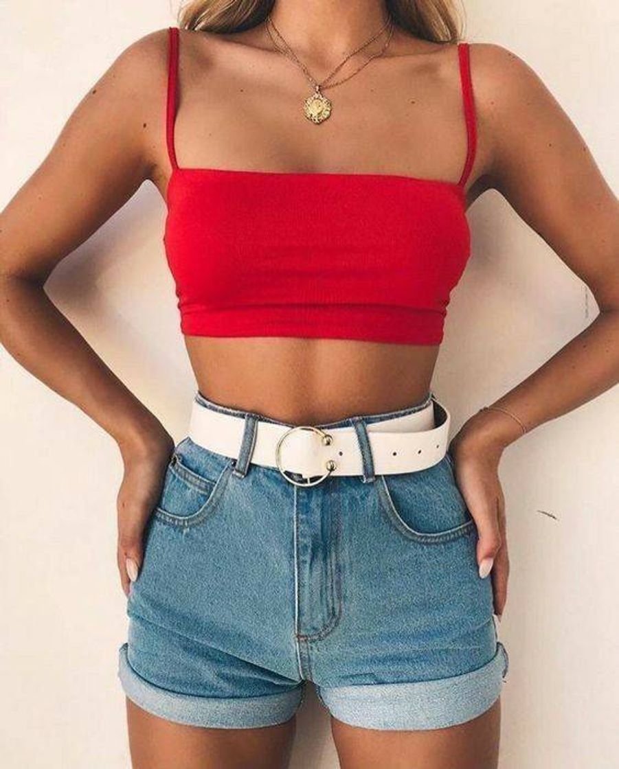 Fashion Cropped red