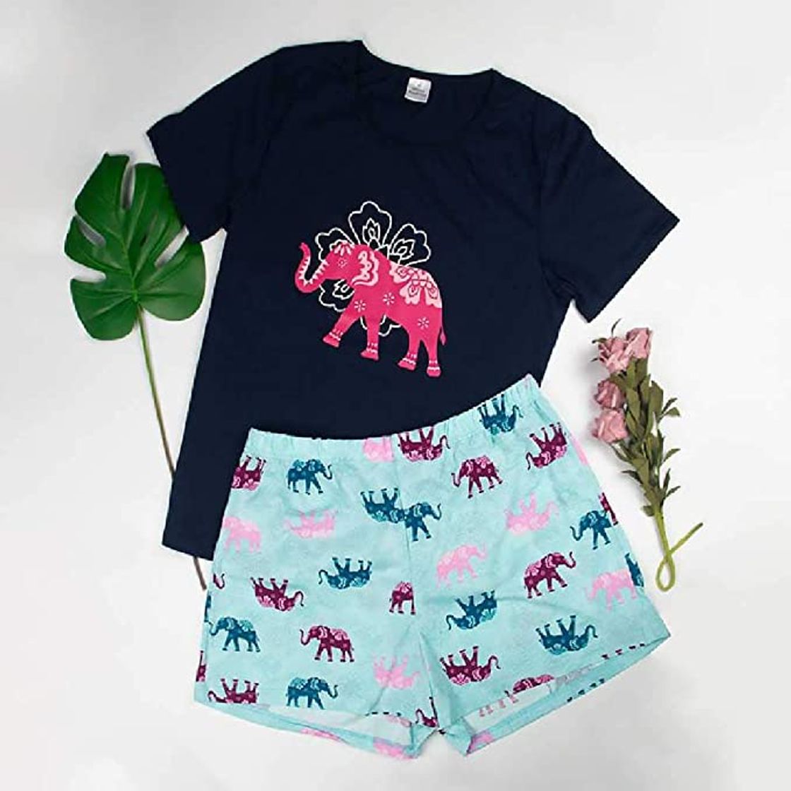 Fashion ZHANGNUO Conjunto De Pijamas De Dibujos Animados Lindo para Mujer Pijamas De