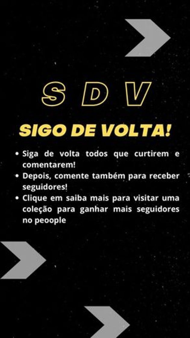 Moda SDV - Sigo de Volta